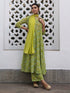 Lime Green Georgette Yoke Embroidery Anarkali Kurta Set